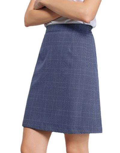 Elegant Plaid A-Line Skirt-145